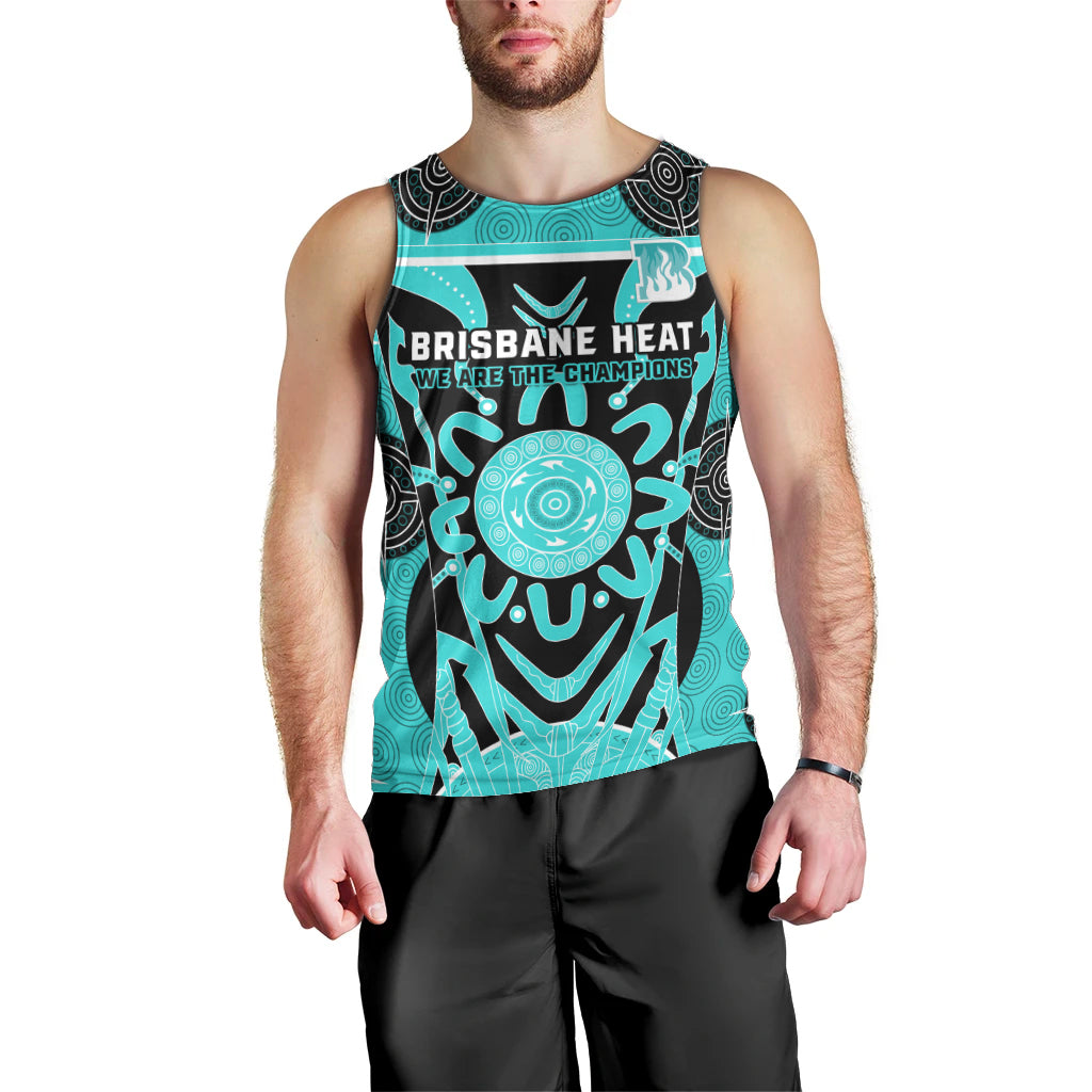 Custom Brisbane Heat Men Tank Top We Are The Champions Aboriginal Art