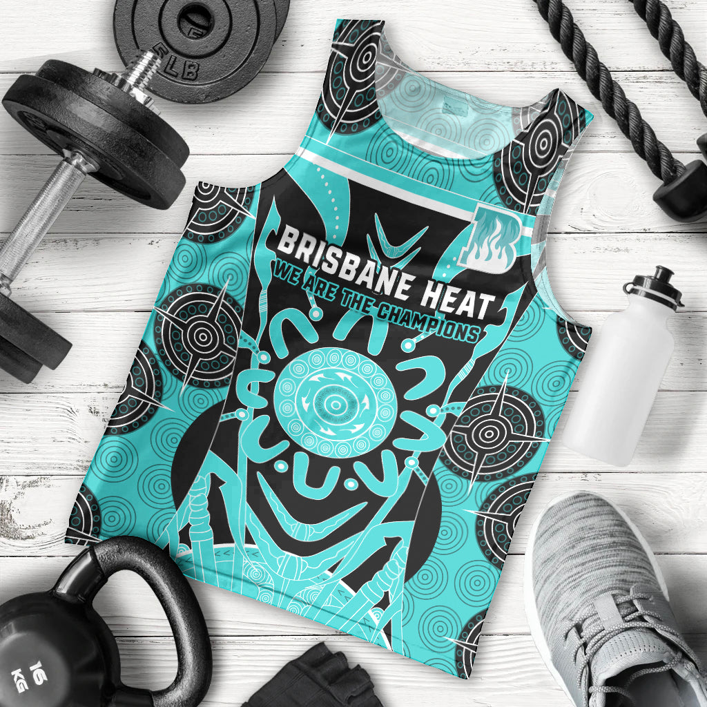 Custom Brisbane Heat Men Tank Top We Are The Champions Aboriginal Art