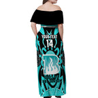 Custom Brisbane Heat Off Shoulder Maxi Dress We Are The Champions Aboriginal Art