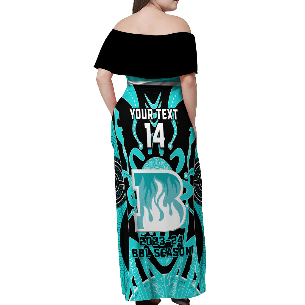 Custom Brisbane Heat Off Shoulder Maxi Dress We Are The Champions Aboriginal Art