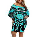 Custom Brisbane Heat Off Shoulder Short Dress We Are The Champions Aboriginal Art