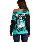 Custom Brisbane Heat Off Shoulder Sweater We Are The Champions Aboriginal Art