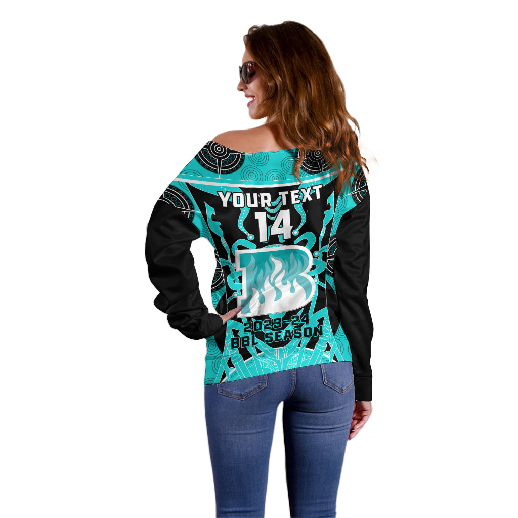 Custom Brisbane Heat Off Shoulder Sweater We Are The Champions Aboriginal Art