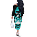 Custom Brisbane Heat Off The Shoulder Long Sleeve Dress We Are The Champions Aboriginal Art