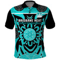 Custom Brisbane Heat Polo Shirt We Are The Champions Aboriginal Art