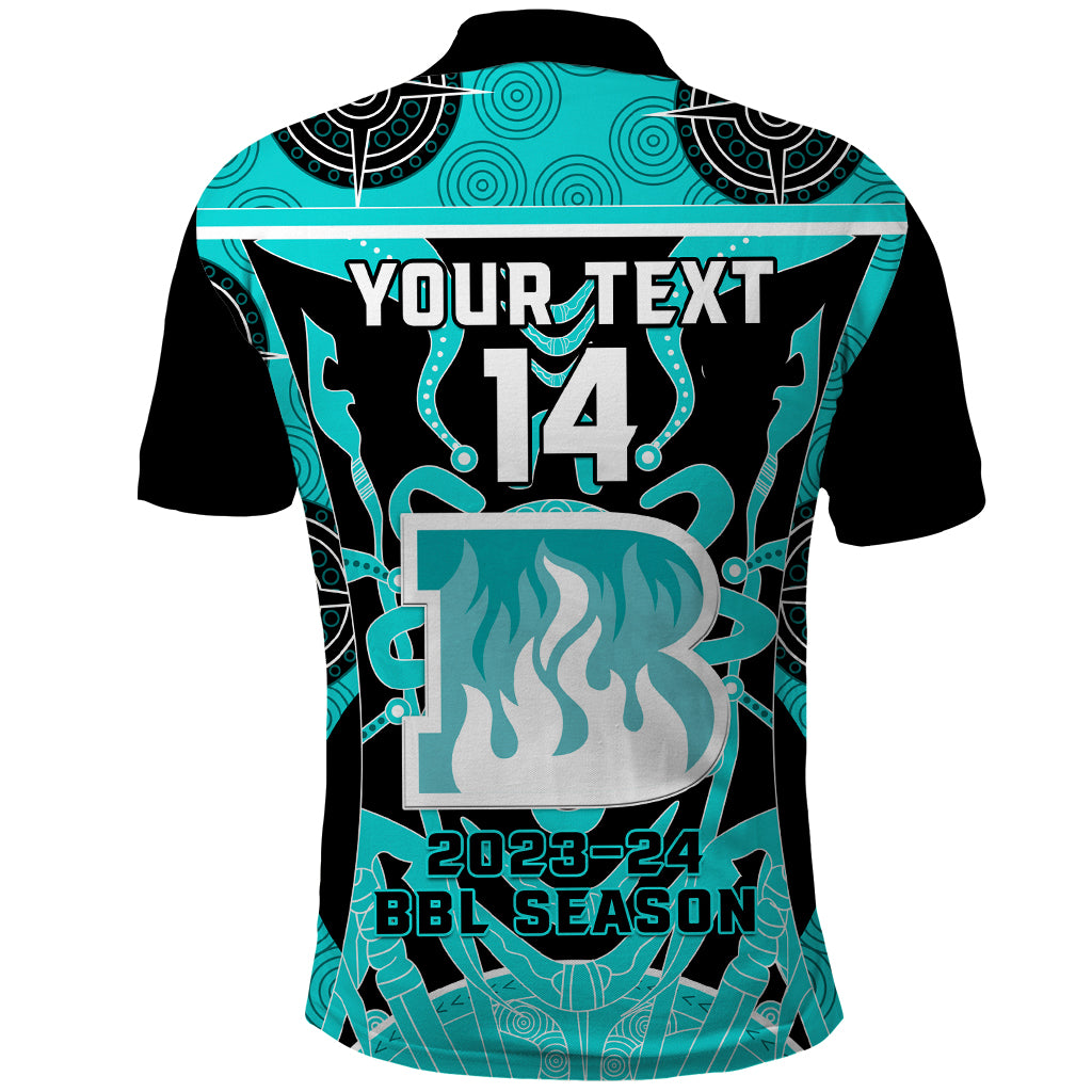 Custom Brisbane Heat Polo Shirt We Are The Champions Aboriginal Art