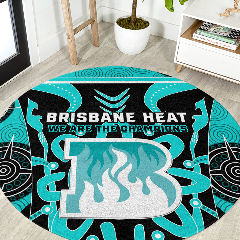 Custom Brisbane Heat Round Carpet We Are The Champions Aboriginal Art