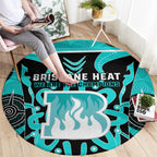 Custom Brisbane Heat Round Carpet We Are The Champions Aboriginal Art