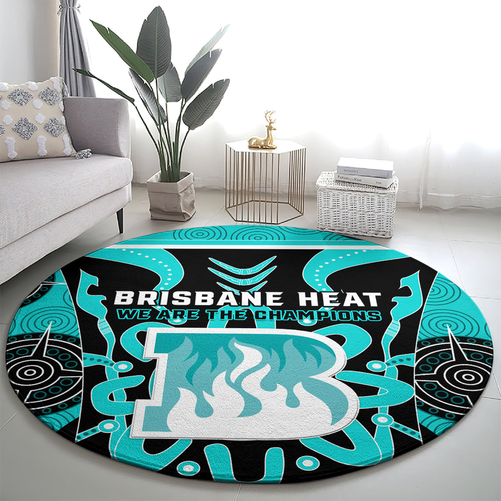 Custom Brisbane Heat Round Carpet We Are The Champions Aboriginal Art