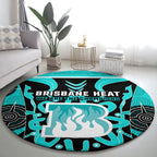 Custom Brisbane Heat Round Carpet We Are The Champions Aboriginal Art