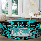 Custom Brisbane Heat Round Carpet We Are The Champions Aboriginal Art