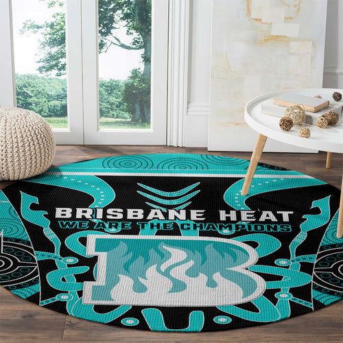 Custom Brisbane Heat Round Carpet We Are The Champions Aboriginal Art