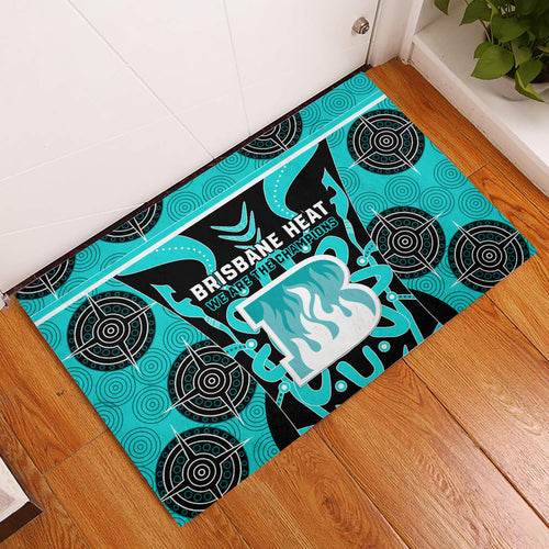 Custom Brisbane Heat Rubber Doormat We Are The Champions Aboriginal Art