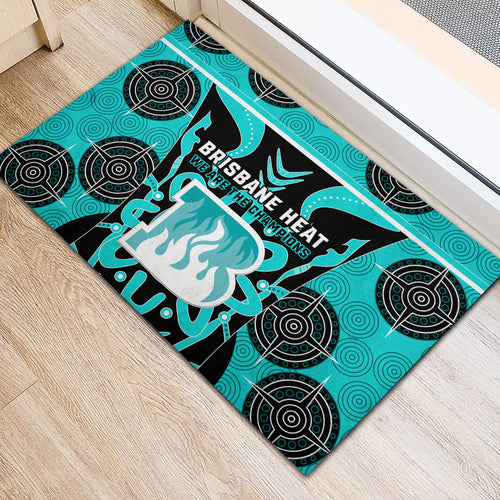 Custom Brisbane Heat Rubber Doormat We Are The Champions Aboriginal Art