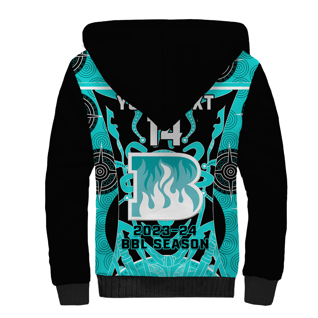 Custom Brisbane Heat Sherpa Hoodie We Are The Champions Aboriginal Art