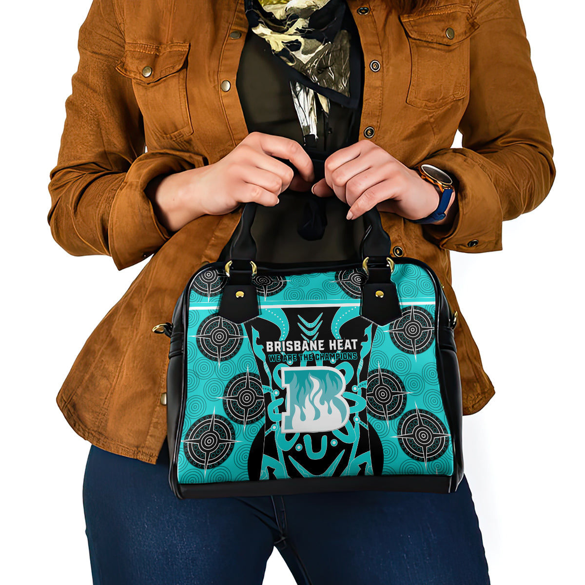 Custom Brisbane Heat Shoulder Handbag We Are The Champions Aboriginal Art