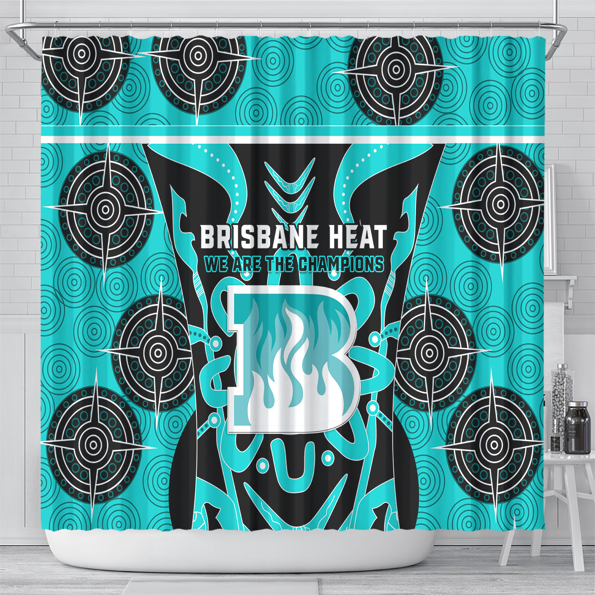 Custom Brisbane Heat Shower Curtain We Are The Champions Aboriginal Art