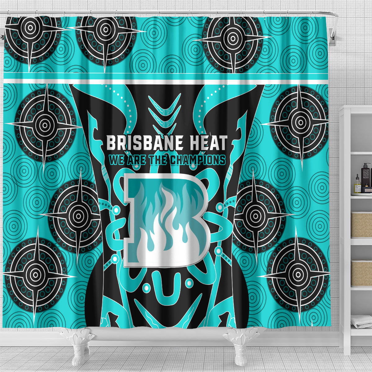 Custom Brisbane Heat Shower Curtain We Are The Champions Aboriginal Art