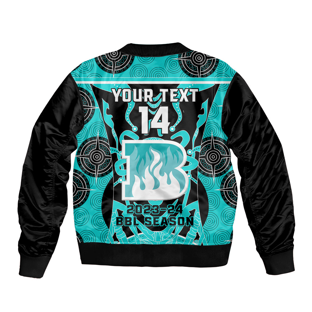 Custom Brisbane Heat Sleeve Zip Bomber Jacket We Are The Champions Aboriginal Art
