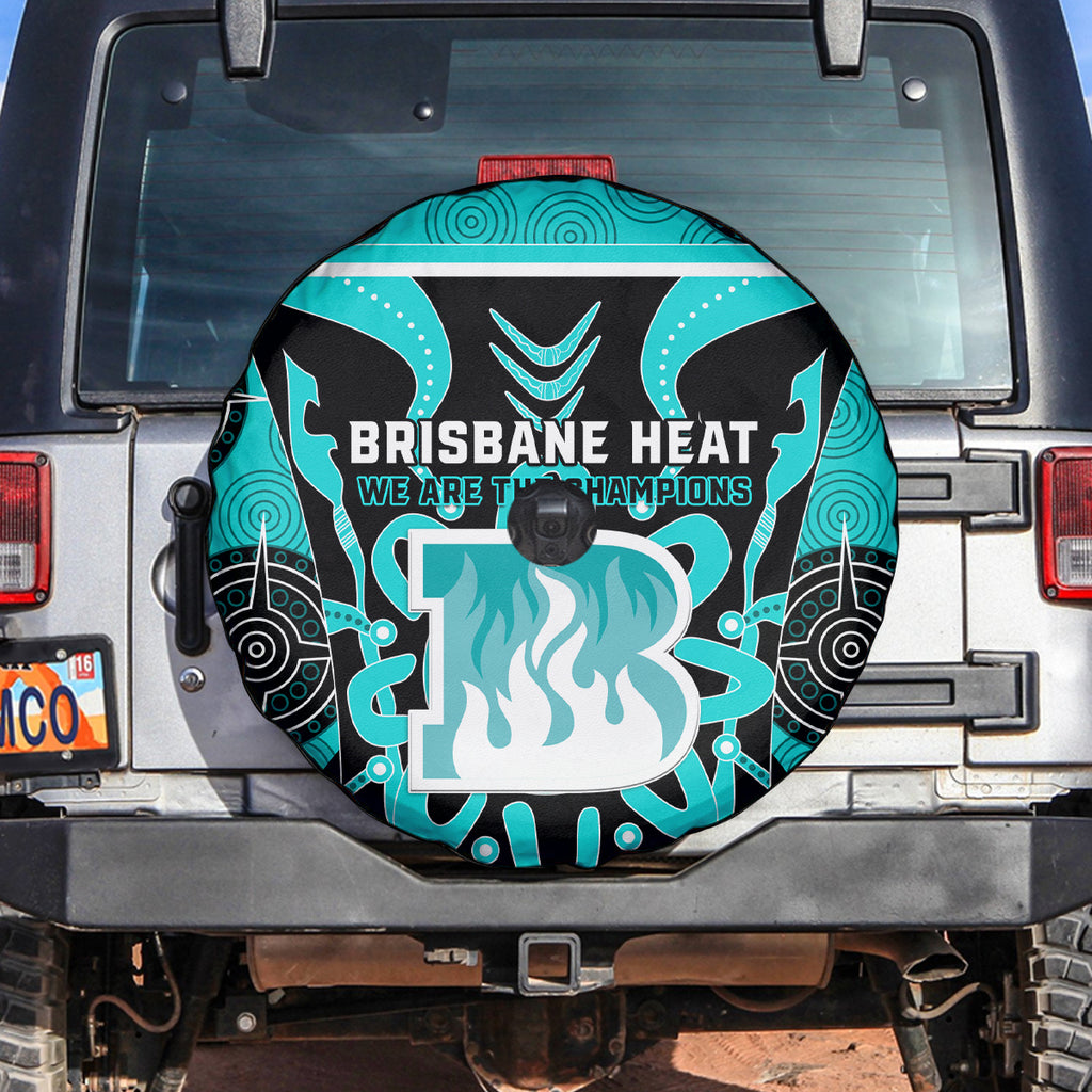 Custom Brisbane Heat Spare Tire Cover We Are The Champions Aboriginal Art