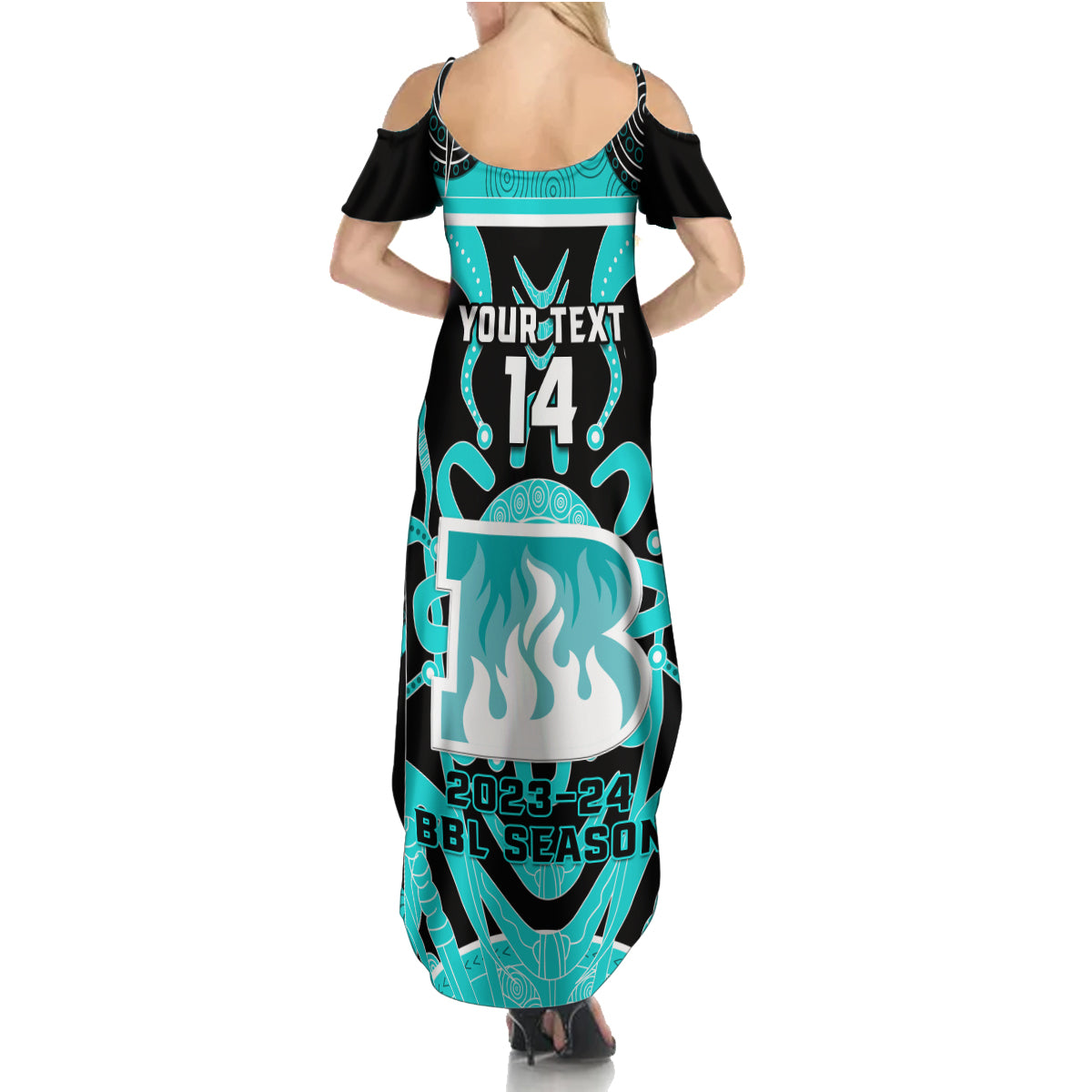 Custom Brisbane Heat Summer Maxi Dress We Are The Champions Aboriginal Art