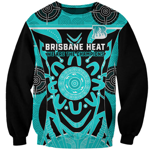 Custom Brisbane Heat Sweatshirt We Are The Champions Aboriginal Art