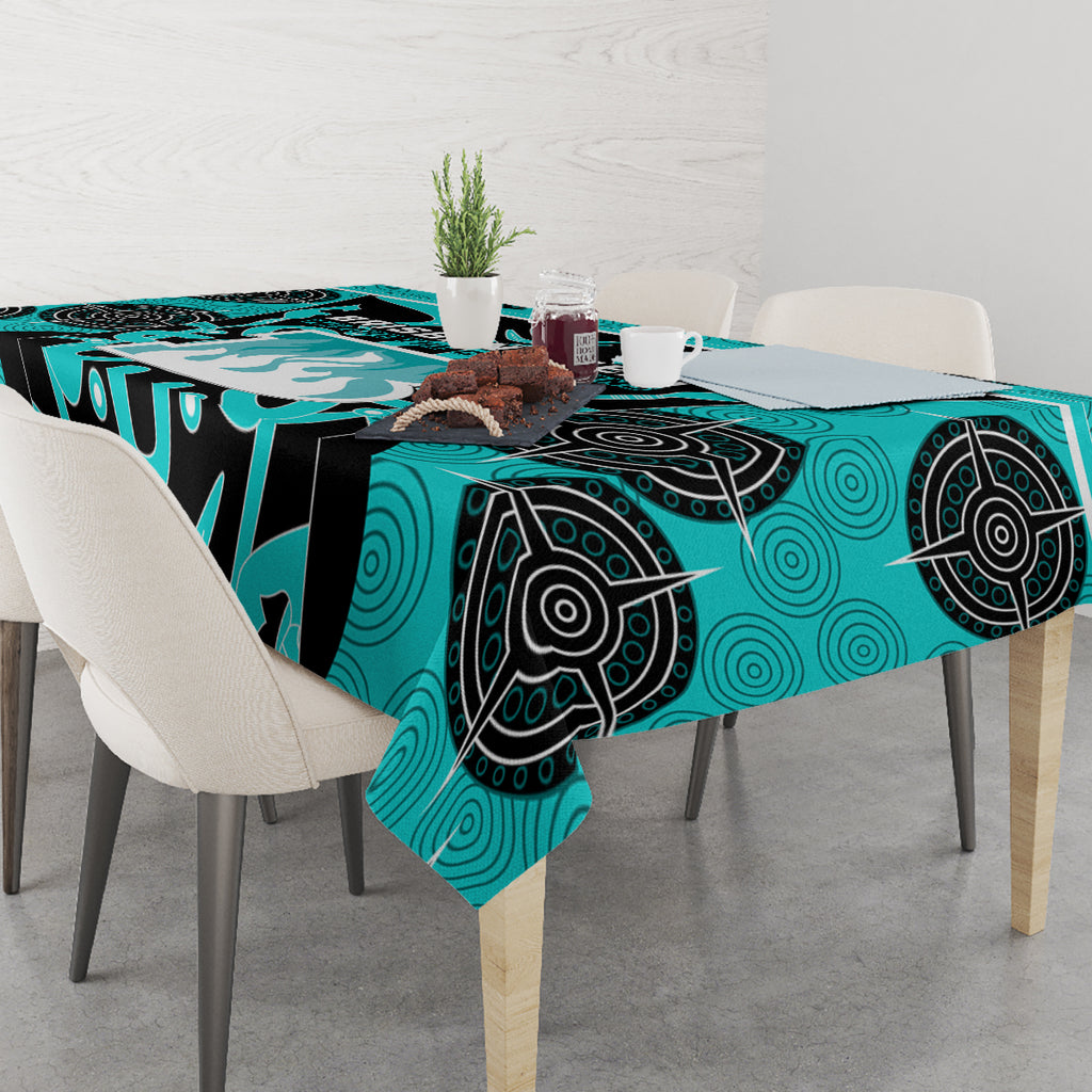 Custom Brisbane Heat Tablecloth We Are The Champions Aboriginal Art
