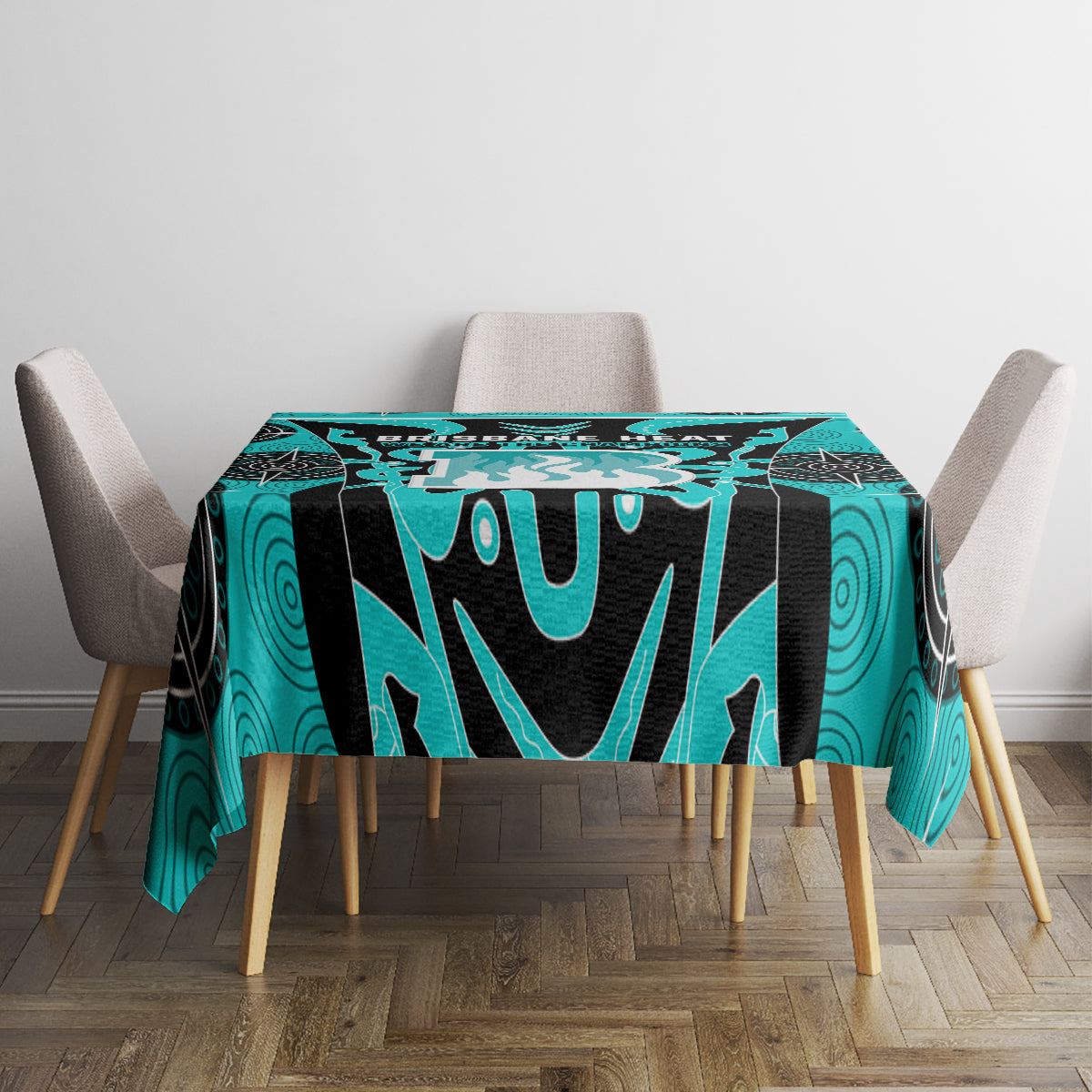 Custom Brisbane Heat Tablecloth We Are The Champions Aboriginal Art
