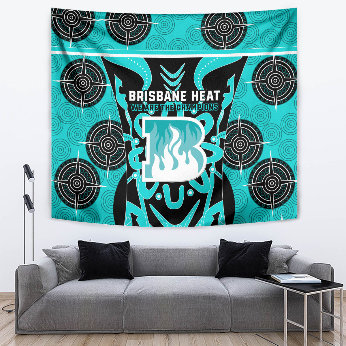 Custom Brisbane Heat Tapestry We Are The Champions Aboriginal Art