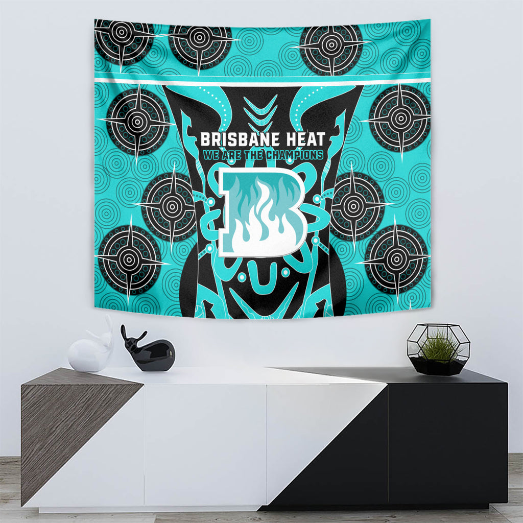 Custom Brisbane Heat Tapestry We Are The Champions Aboriginal Art