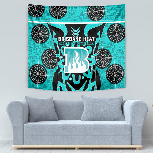 Custom Brisbane Heat Tapestry We Are The Champions Aboriginal Art