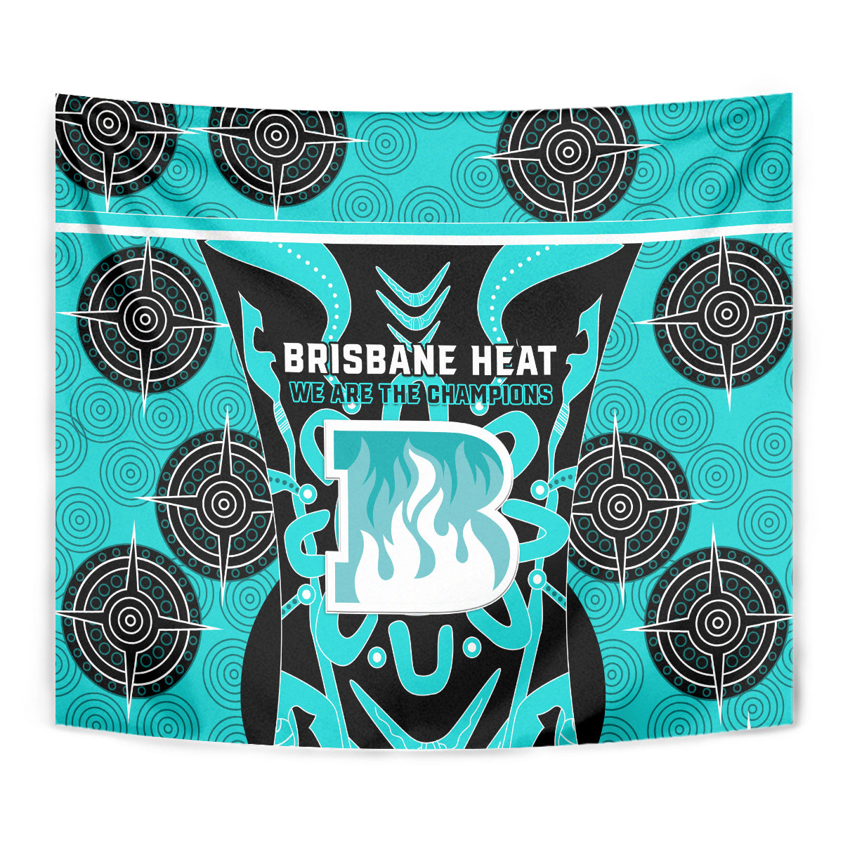 Custom Brisbane Heat Tapestry We Are The Champions Aboriginal Art