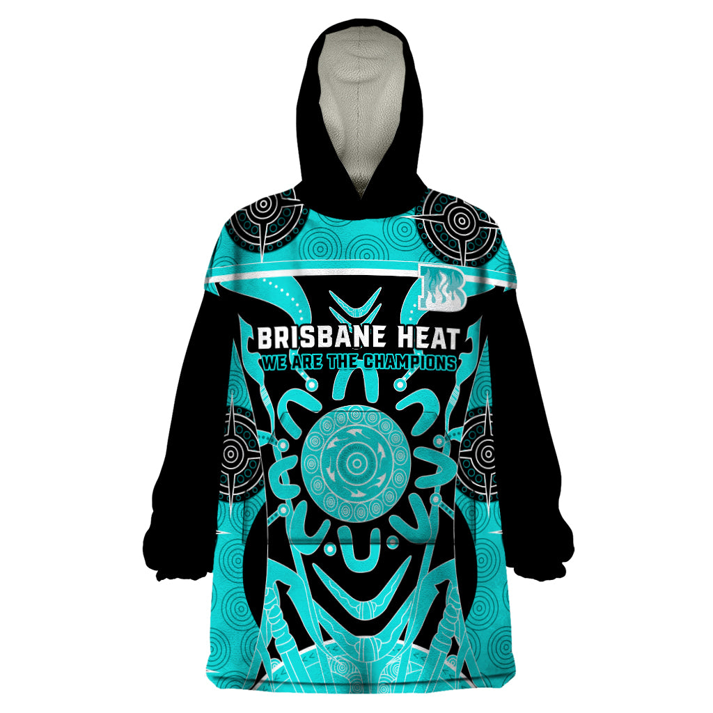 Custom Brisbane Heat Wearable Blanket Hoodie We Are The Champions Aboriginal Art
