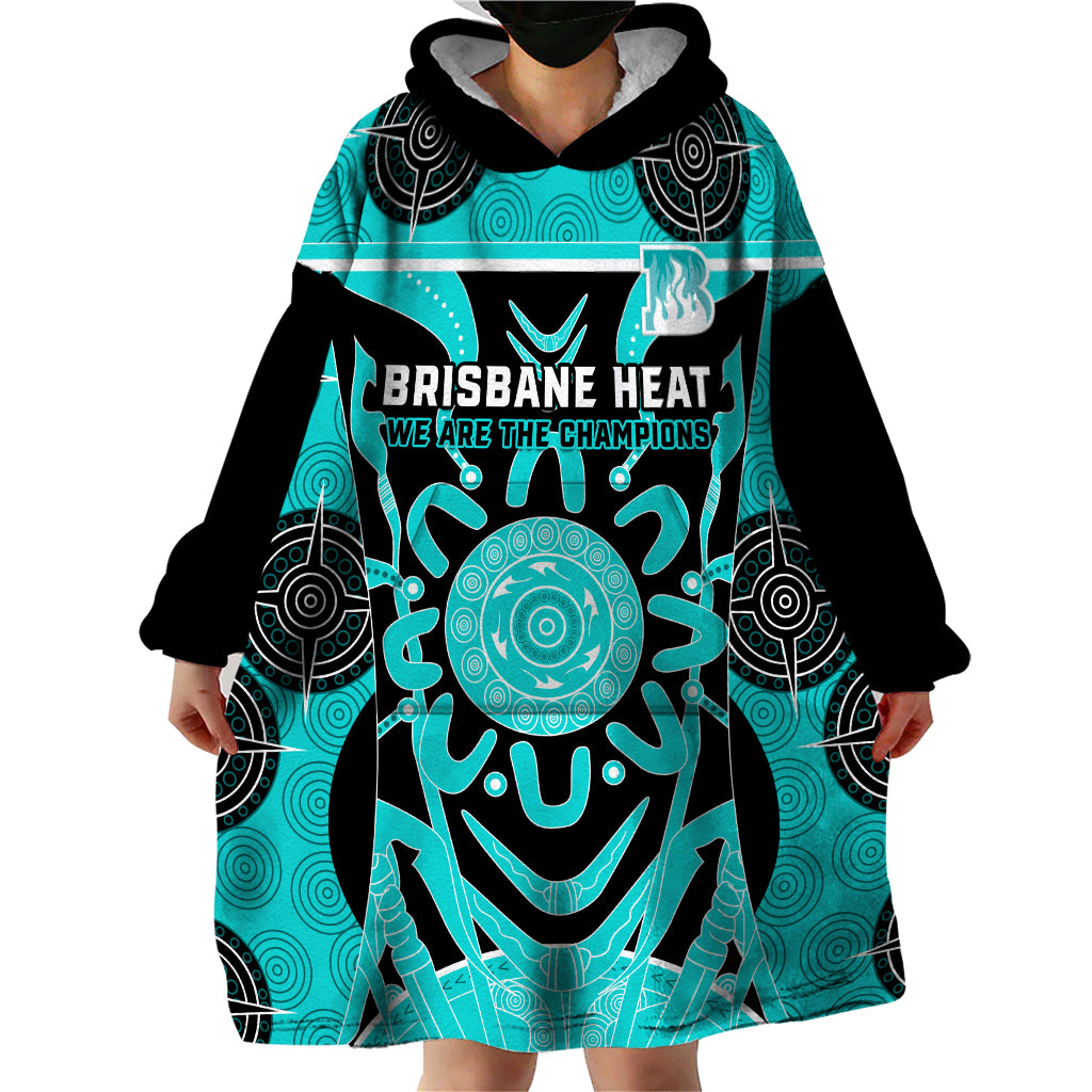 Custom Brisbane Heat Wearable Blanket Hoodie We Are The Champions Aboriginal Art