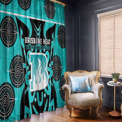 Custom Brisbane Heat Window Curtain We Are The Champions Aboriginal Art