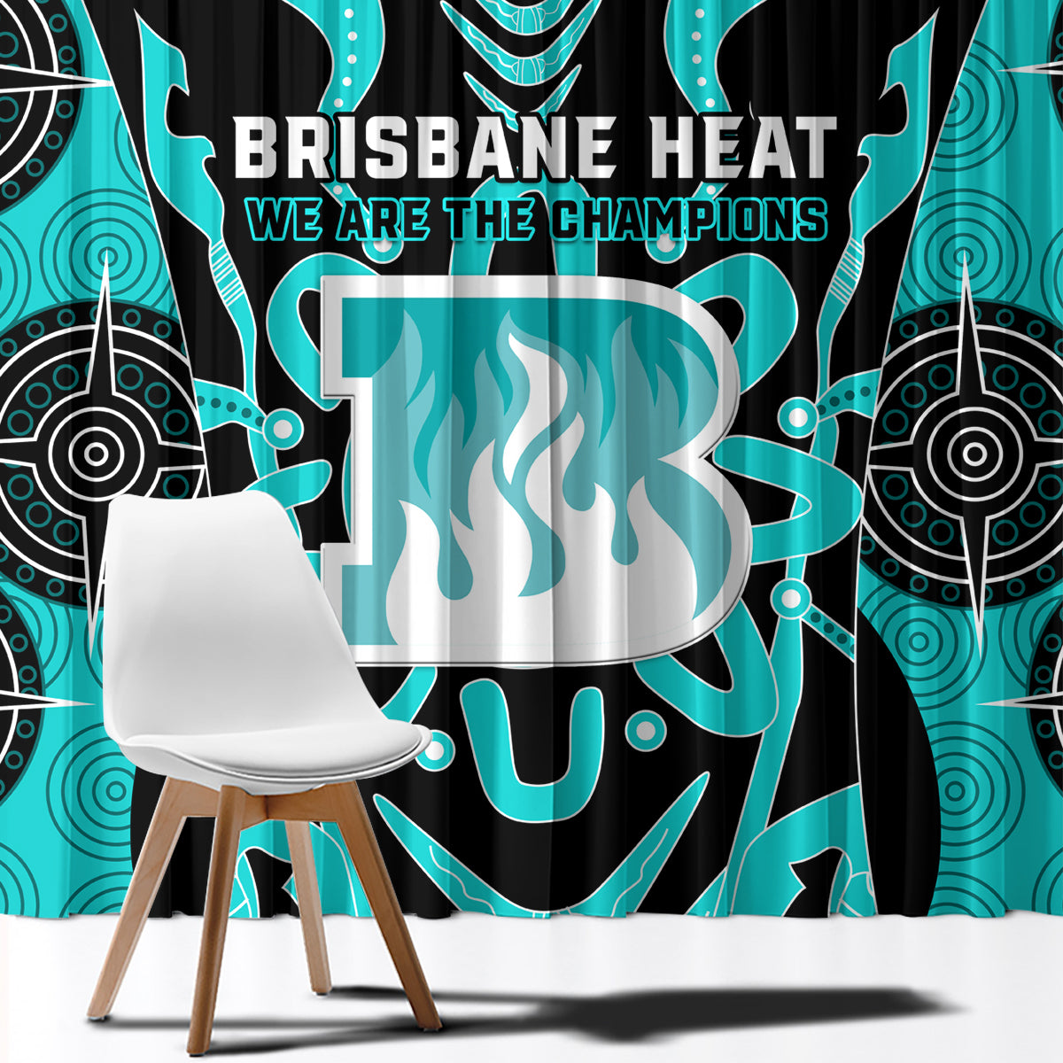 Custom Brisbane Heat Window Curtain We Are The Champions Aboriginal Art
