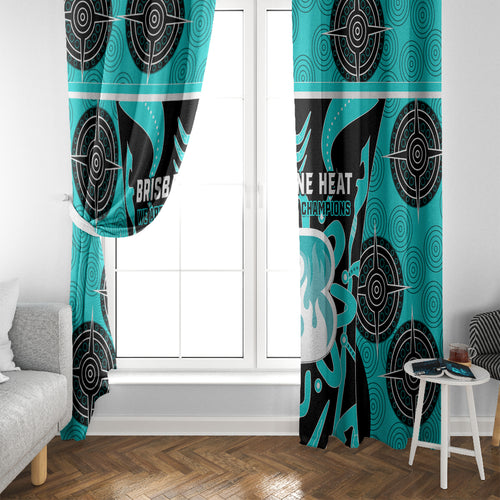 Custom Brisbane Heat Window Curtain We Are The Champions Aboriginal Art