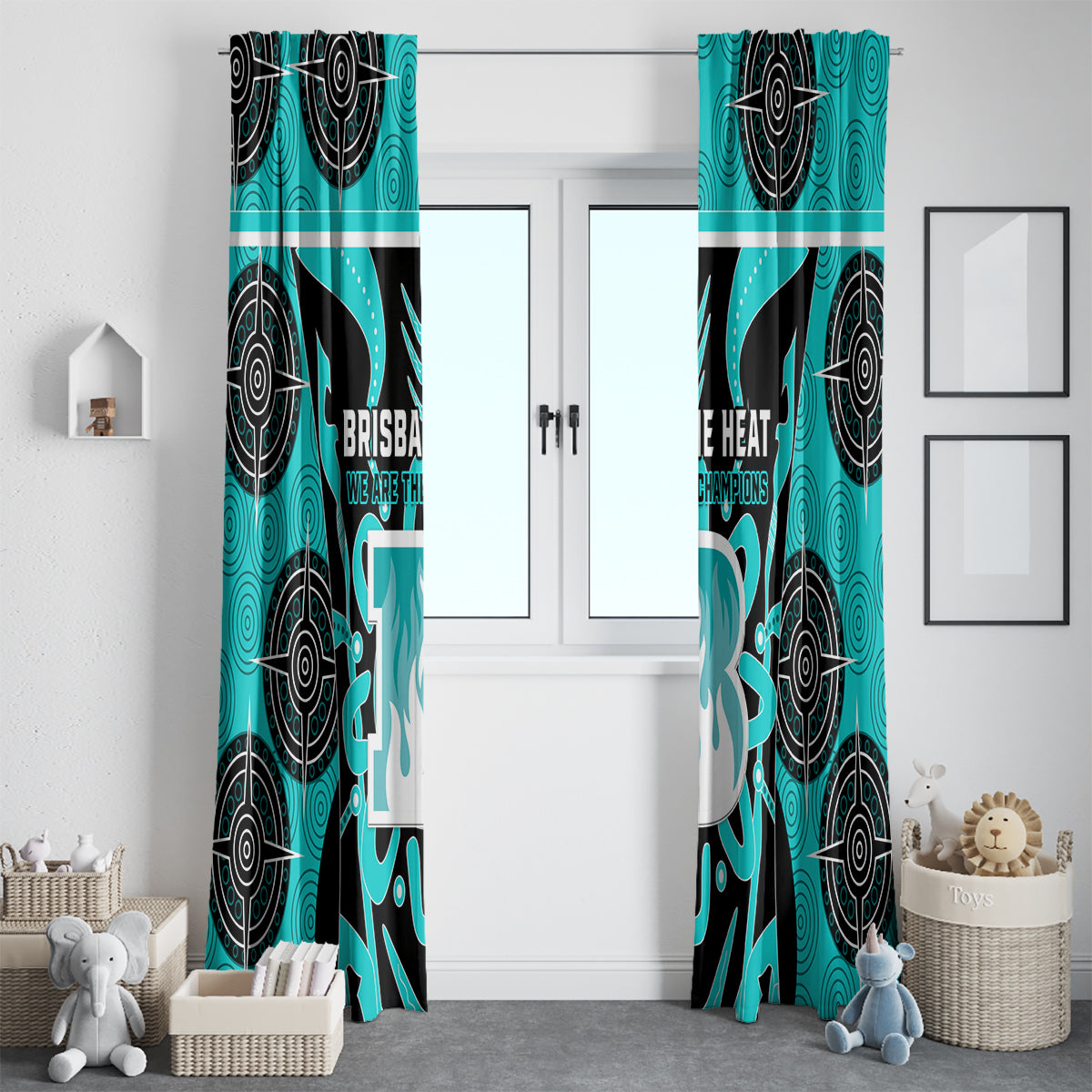 Custom Brisbane Heat Window Curtain We Are The Champions Aboriginal Art