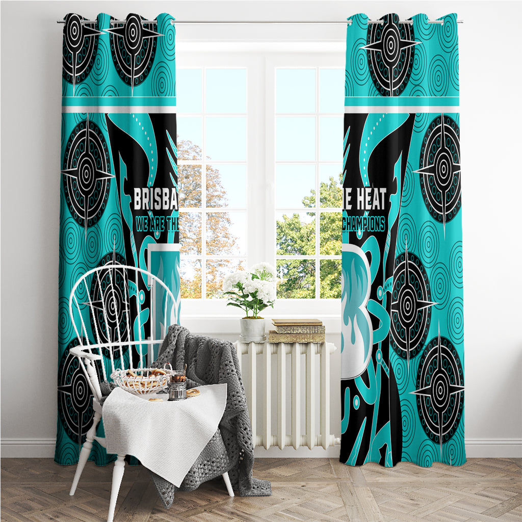 Custom Brisbane Heat Window Curtain We Are The Champions Aboriginal Art