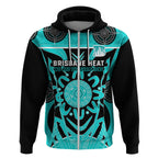 Custom Brisbane Heat Zip Hoodie We Are The Champions Aboriginal Art