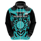 Custom Brisbane Heat Zip Hoodie We Are The Champions Aboriginal Art