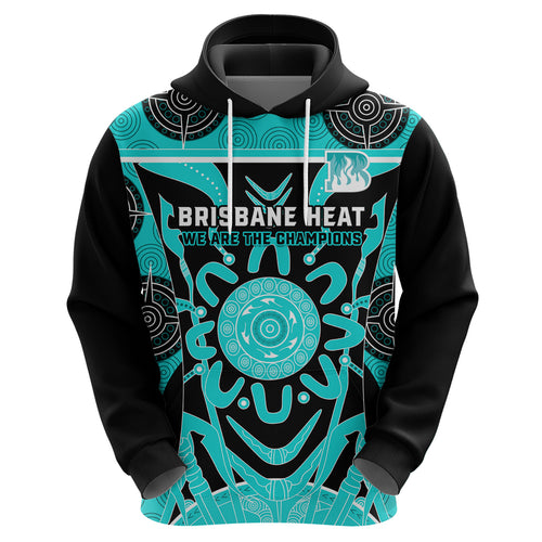 Custom Brisbane Heat Zip Hoodie We Are The Champions Aboriginal Art