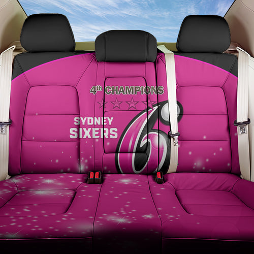 Personalised BBL Sydney Sixers Back Car Seat Cover 4th Champions 2024 New History