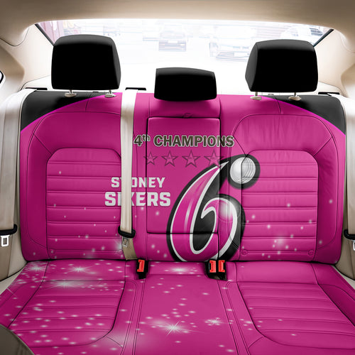 Personalised BBL Sydney Sixers Back Car Seat Cover 4th Champions 2024 New History