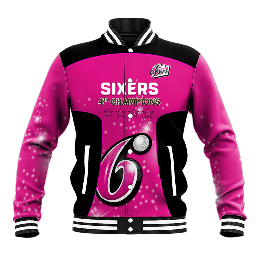 Personalised BBL Sydney Sixers Baseball Jacket 4th Champions 2024 New History