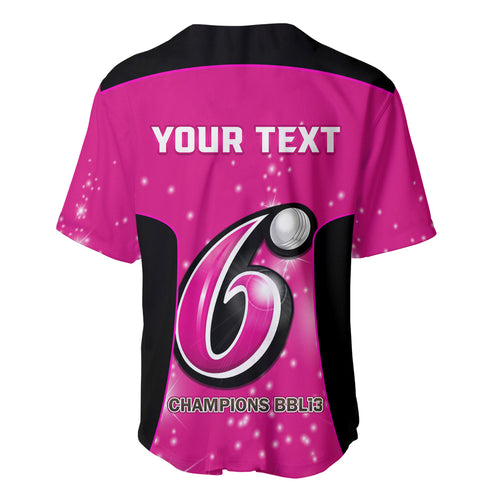 Personalised BBL Sydney Sixers Baseball Jersey 4th Champions 2024 New History
