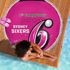 Personalised BBL Sydney Sixers Beach Blanket 4th Champions 2024 New History
