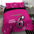 Personalised BBL Sydney Sixers Bedding Set 4th Champions 2024 New History