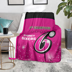Personalised BBL Sydney Sixers Blanket 4th Champions 2024 New History