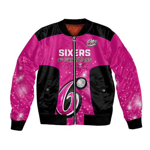 Personalised BBL Sydney Sixers Bomber Jacket 4th Champions 2024 New History